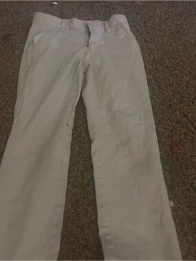 Khaki Straight Leg Pants